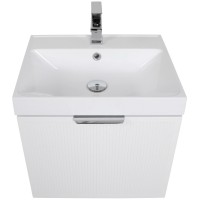 30966 Тумба Fabio (білий мат) з умивальником Fabio 50 см (консольна) ручка хром (1 сорт) Аква Родос фото 5