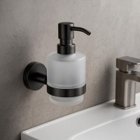 25065 GLORIA GUN METAL Дозатор для рідкого мила, скло (1 сорт) Аква Родос фото 2