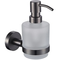 25065 GLORIA GUN METAL Дозатор для рідкого мила, скло (1 сорт) Аква Родос