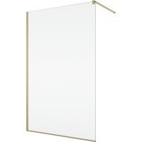 STR4P1001307   WALK-IN EASY Душова фіксована перегородка 1000*2000, скло прозоре, проф.мат золото (1 Ronal