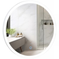 27304 Lorenzo Дзеркало 70 см сенсор з підсвіткою, колір білий (1 сорт) Аква Родос