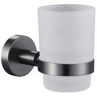 25060 GLORIA GUN METAL Склянка для зубних щіток, скло (1 сорт) Аква Родос