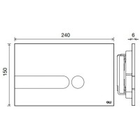 670001 iPlate клавіша змиву, білий (1 сорт) OLI фото 2