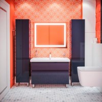 11280 ЕЛІТ Тумба підвісна з раковиною-80 Elite, графіт глянцевий (1 сорт) Аква Родос фото 6