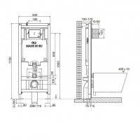 890827 OLI80 Інсталяція механічна+ клавішею Narrow, хром (1 сорт) OLI