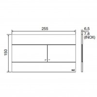 659055/659056  Slim клавіша змиву , чорна матова (1 сорт) OLI фото 1