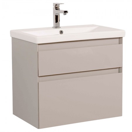 11295 ЕЛІТ Тумба підвісна Еліт  з раковиною Elite 70 см, мокко глянець (1 сорт) Аква Родос