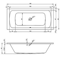 18080345 Comfort S Ванна 180x80 см біла + ніжки 207093 (1 сорт) Devit фото 3
