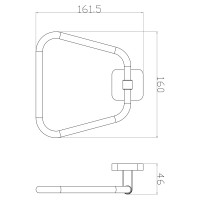 8729 кільце для рушників CAPRI, хром (1 сорт) Аква Родос фото 1