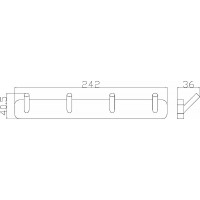 8741 Планка з гачками CAPRI, хром (1 сорт) Аква Родос фото 1