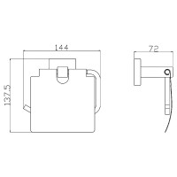 27491 (8926C) ORLANDO GOLD Тримач для паперу закритий, золото (1 сорт) Аква Родос фото 1