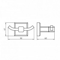 7527 BLACK LEONARDO Гачок подвійний (1 сорт) Аква Родос фото 1
