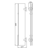 8127 (7519) GLORIA Поличка скляна, скло, хром (1 сорт) Аква Родос фото 1