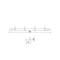 6792 TERRA Планка з 4 гачками (1 сорт) Аква Родос фото 1