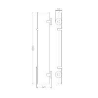 8127 (8566) GLORIA BLACK Поличка скляна, скло, ЧОРНА МАТОВА (1 сорт) Аква Родос фото 1