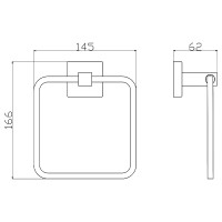 27486 (8913C) ORLANDO GOLD Тримач-кільце для рушників, золото (1 сорт) Аква Родос фото 1
