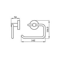 25059 GLORIA GUN METAL Тримач для паперу відкритий (1 сорт) Аква Родос фото 1