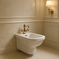 4125 K1 Waldorf Біде підвісний з 1 отв. під змішувач у комплекті з шумоізоляціійною пластиною та нак Kerasan фото 4