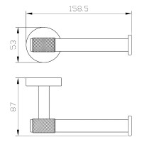 27501 (9216) LORENZO BLACK GOLD Тримач для паперу відкритий, чорний+ золото (1 сорт) Аква Родос фото 1