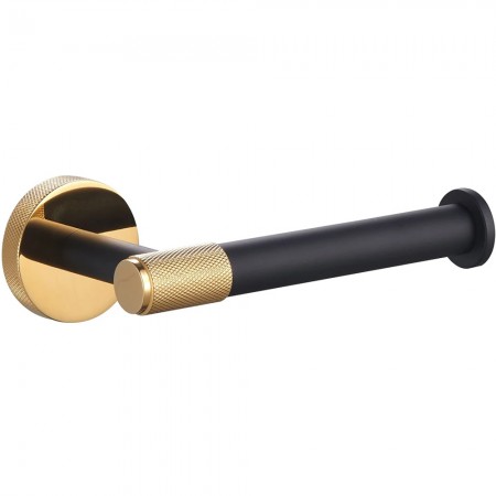 27501 (9216) LORENZO BLACK GOLD Тримач для паперу відкритий, чорний+ золото (1 сорт) Аква Родос