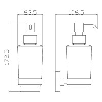 27495 (8932C) ORLANDO GOLD Дозатор для рідкого мила, скло, золото (1 сорт) Аква Родос фото 1