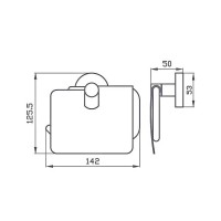 25063 GLORIA GUN METAL Тримач для паперу закритий (1 сорт) Аква Родос фото 1