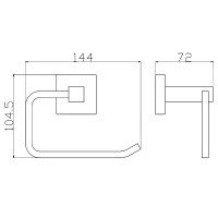 27490 (8916C) ORLANDO GOLD Тримач для паперу відкритий, золото (1 сорт) Аква Родос фото 1