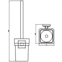 7528 BLACK LEONARDO Щітка д/унітазу (1 сорт) Аква Родос фото 1