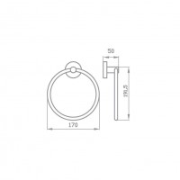 8113 (3498) GLORIA Тримач-кільце д/рушника (1 сорт) Аква Родос фото 1