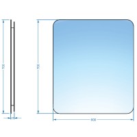 4600700 Basic Дзеркало 600х700 закруглене (1 сорт) Devit фото 2