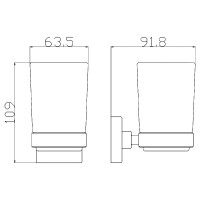 27492 (8921C) ORLANDO GOLD Склянка для зубних щіток, скло, золото (1 сорт) Аква Родос фото 1
