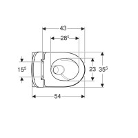 503.083.00.1 Selnova Комплект підвісного унітазу воронкоподібний, 54см, овальний, TurboFlush, з сиді Geberit промо фото 1