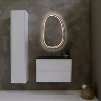 Dali дзеркало асиметричне 550*850мм, LED, сенсор, (аура,фронт,сендим), дуб натуральний (1 сорт) Luxury Wood фото 2