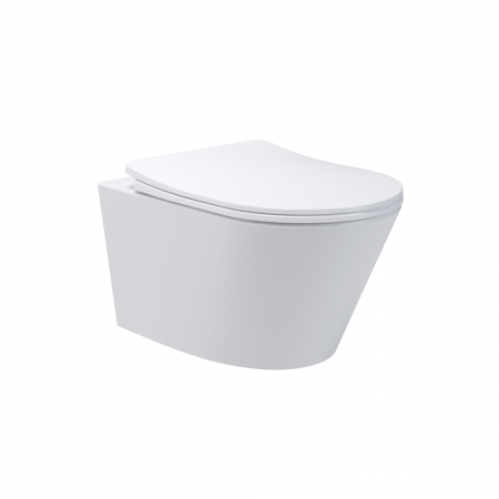 3801082 Harmony Підвісний безобідковий унітаз з кришкою soft-close, білий глянець (1 сорт) Devit
