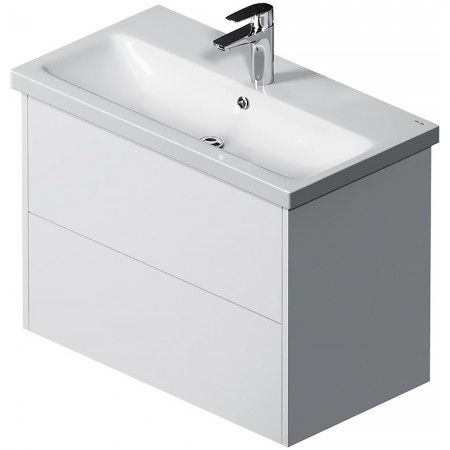 MGA-FHX07522WG-WCC0752WG GEM, База з раковиною, підвісна, 75 см, 2 ящика push-to-open, біла, глянець AM.PM