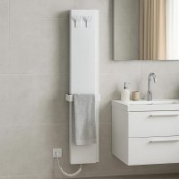 1268 Рушникосушка DEWEIT-Whole Wall 1250*290 з функцією обігріву, білий мат (1 сорт) Deweit фото 3