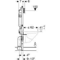 111.300.00.5 Duofix Інсталяція д/підв. унітазу (12см) (1 сорт) Geberit фото 1