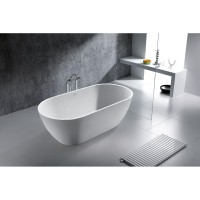 18080110U Ванна Laguna штучний камінь з сифоном 180x80 см, білий глянець (1 сорт) Devit фото 1