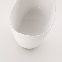 VAPERL175/00 Perla Ванна окремостояча 175*76 см з литого (штучного) каменю, з інтегрованим сифоном,  PAA фото 4