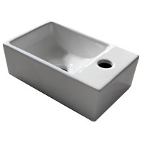 180300R Linea Раковина підвісна/меблева 300х180 см, 1 отвір під змішувач справа, білий глянець (1 со Devit