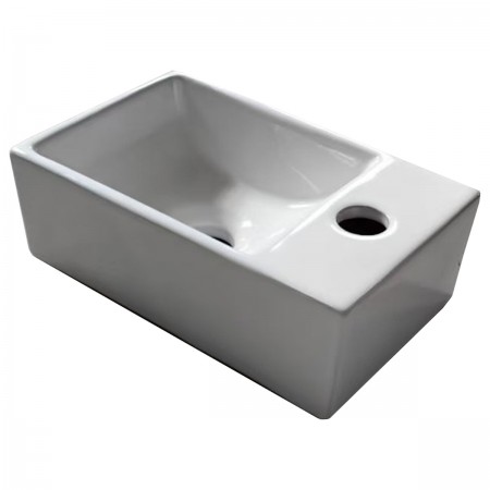 180300R Linea Раковина підвісна/меблева 300х180 см, 1 отвір під змішувач справа, білий глянець (1 со Devit