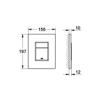 38732A00 Skate Cosmopolitan Клавіша, Hard Graphite (1 сорт) Grohe фото 1