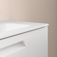 C0072604 (125617+126222) Тумба VITALE 60 на 2 ящики, білий + раковина керамічна Enzo, білий глянець  ROYO фото 2