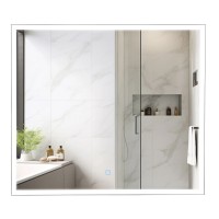 27307 Luce Дзеркало 80*70 см з підсвіткою (сенсор), колір чорний (1 сорт) Аква Родос фото 3