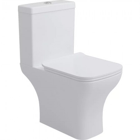 3590021 BASIC Компакт обідковий з кришкою soft-close, білий глянець (1 сорт) Devit