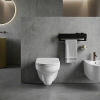 3810825 Simple Підвісний безобідковий унітаз з кришкою soft-close, Vortex Flush, білий глянець (1 со Devit фото 3