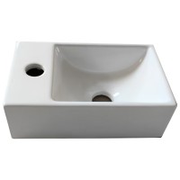 180300L Linea Раковина підвісна/меблева 300х180 см, 1 отвір під змішувач зліва,  білий глянець (1 со Devit