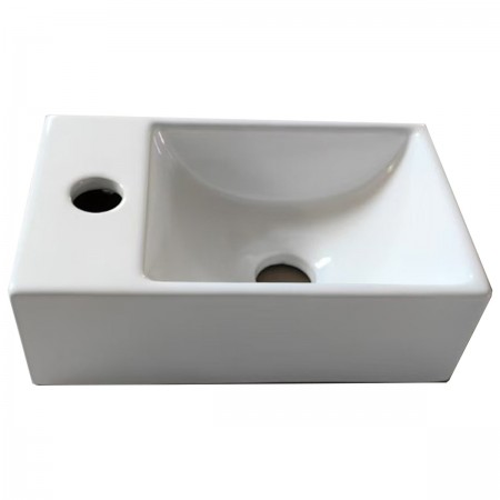 180300L Linea Раковина підвісна/меблева 300х180 см, 1 отвір під змішувач зліва,  білий глянець (1 со Devit