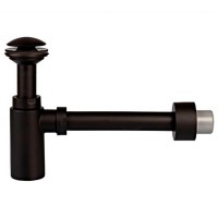 DEV001756 дизайн сифон для раковини з донним клапаном click-clack, чорний, випуск d32/d40 (1 сорт) Devit