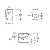 3801082 Harmony Підвісний безобідковий унітаз з кришкою soft-close, білий глянець (1 сорт) Devit фото 4